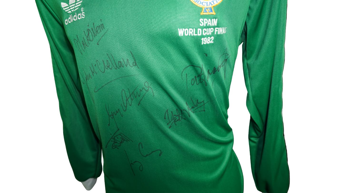 Signed Northern Ireland 1982 World Cup Shirt
