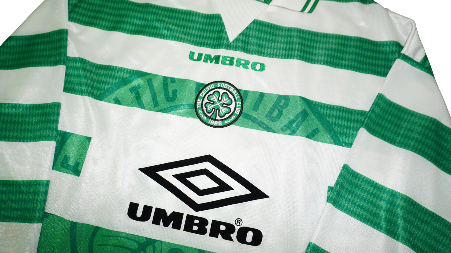 Celtic FC 1997/1998 Match worn/Match prepared shirt – Craig Burley (#8) – Umbro (Size XL)